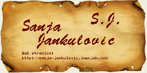 Sanja Jankulović vizit kartica